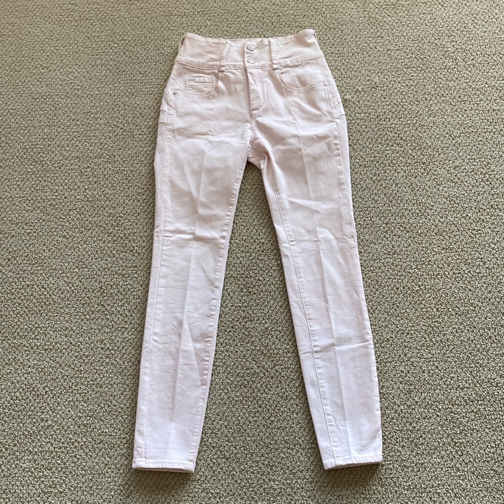 Tiffosi Denim Collection Double-Up High Rise Skinny Jeans Size 28 Pink Like New
